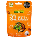Raw & Wild Activated Pili Nuts Turmeric Ginger 22g, imported from the UK