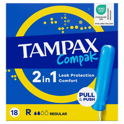M&S Regular Tampons with Compact Plastic Applicator for Light to Medium Flow, 18 Pack- Buy online at McGrocer