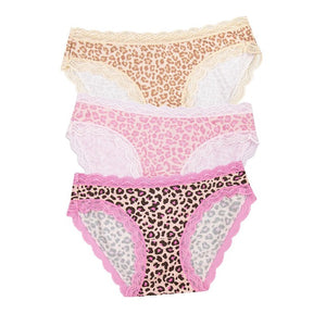 Stripe & Stare Pink Leopard Knickers Women's Underwear XL