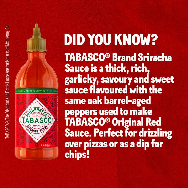 Tabasco Sriracha hot chilli sauce 256ml (British brand)