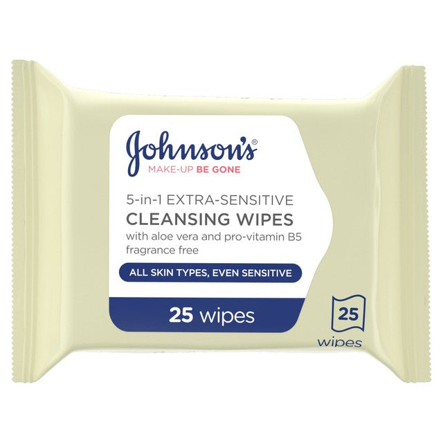 Johnson's Extra-Sensitive Cleansing Wipes 25 per pack, UK version