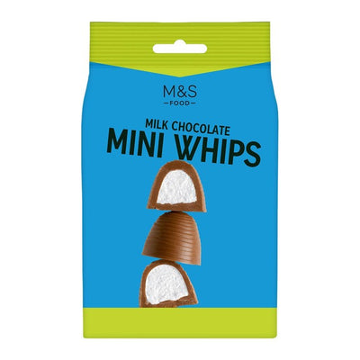 M&S M&S Milk Chocolate Mini Whips Sweets 120g- Buy online at McGrocer