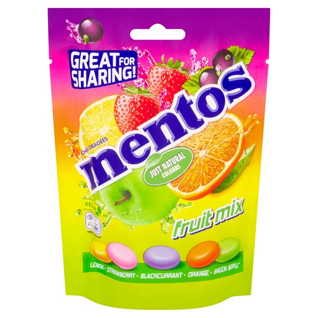 Mentos Fruit Mix chewy sweets 140g, imported from the UK