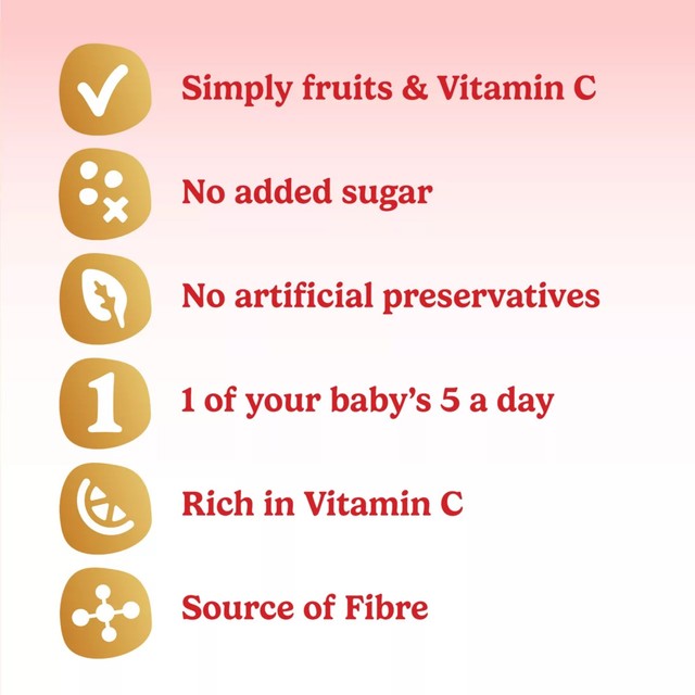 Cow & Gate banana apple strawberry kiwi baby food pouch 100g - British product