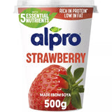 M&S Alpro Strawberry Dairy Free Soya Yoghurt Alternative 500g- Buy online at McGrocer