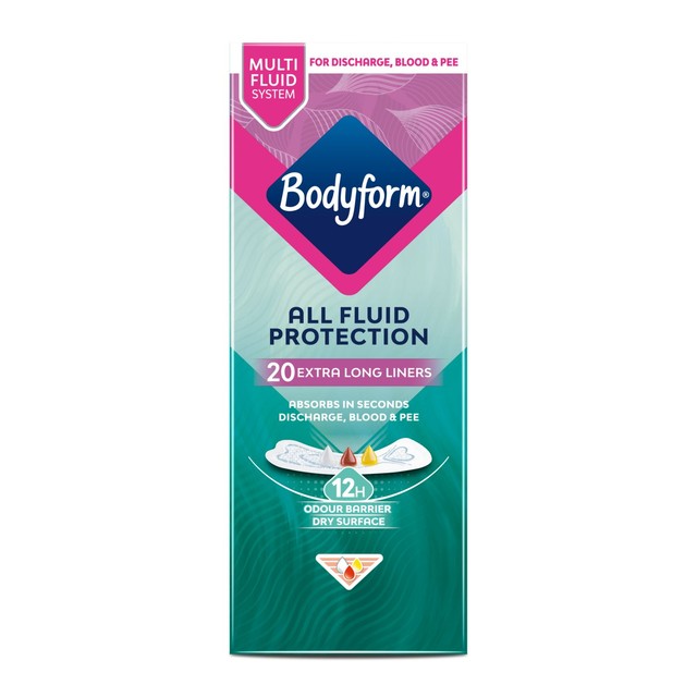 Bodyform All Fluid XL Panty Liners 20 pack - British product