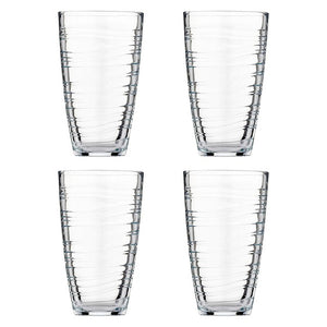Swirl Design Super Hiball Glasses 4 Pack