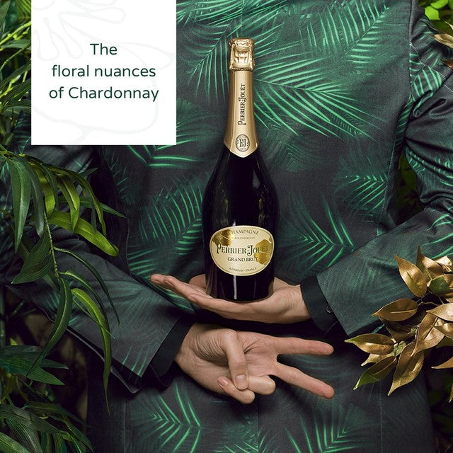 Perrier-Jouët Grand Brut Non-Vintage Champagne half bottle 37.5cl, imported from the UK