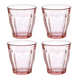 Duralex Picardie pink glass tumbler set 250ml - British product