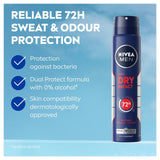 Nivea Men Dry Impact anti-perspirant deodorant spray 250ml, imported from the UK