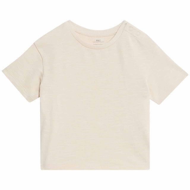 M&S boys striped bibshort and t-shirt set blue mix 3-6 months, imported from the UK