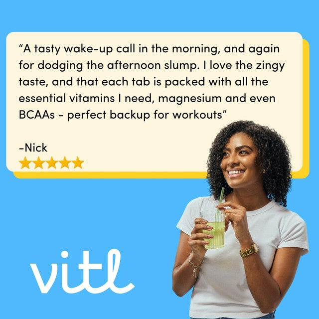 VITL lemon & lime effervescent tablets 20 tablets (British brand)