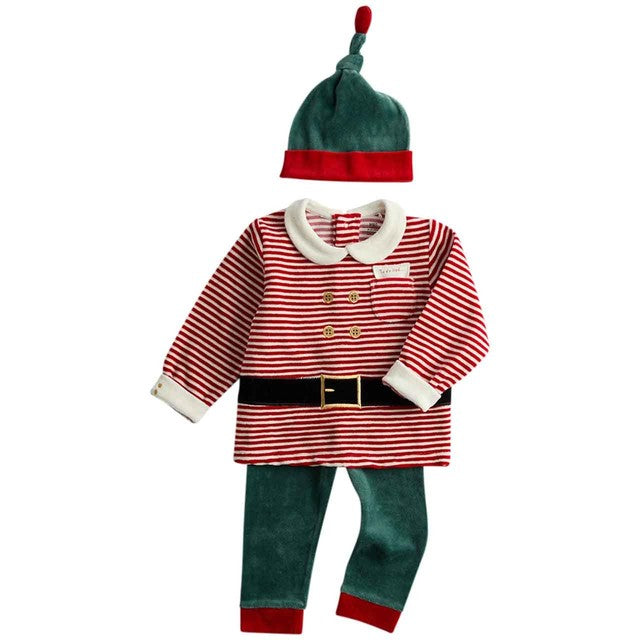 M&S baby Christmas elf outfit with hat green 18-24 months, imported from the UK