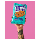 Olly's Olives pretzel thins original salted 140g, imported from the UK