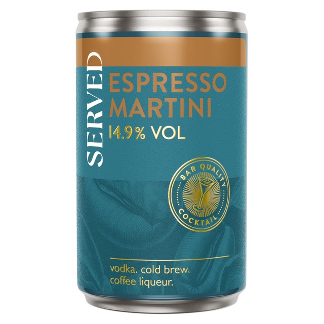 Served Espresso Martini Can 125ml - British product