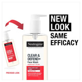Neutrogena Clear and Defend+ Face Wash 200ml, imported from the UK