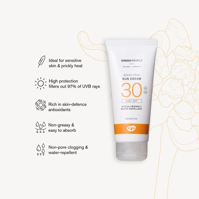Green People SPF 30 Scent Free sun cream 100ml, UK version
