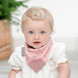 Cheeky Chompers Neckerchew Rainbow Rose teething bib one size, imported from the UK