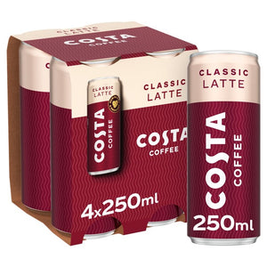 Costa Latte Iced Coffee Drink 4 x 250ml