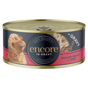 Encore Chicken with Beef in Gravy Wet Dog Food 156g