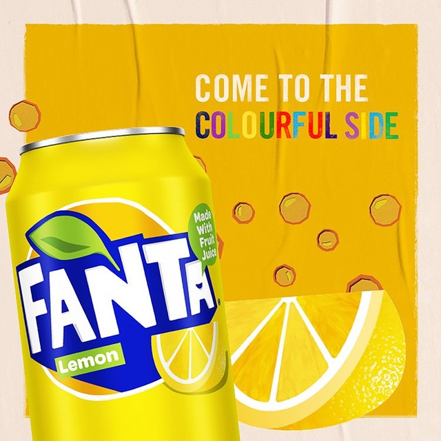 Fanta Lemon sparkling drink 24 x 330ml - British product