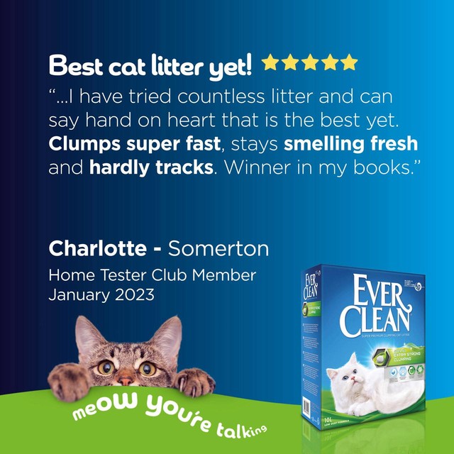 Ever Clean extra strong scented clumping cat litter 10L - British product