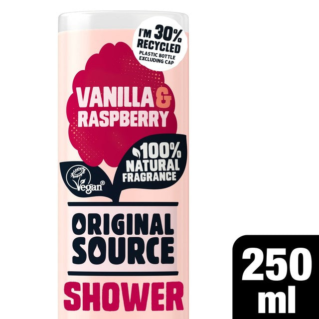 Original Source Vanilla and Raspberry Shower Gel 250ml, imported from the UK