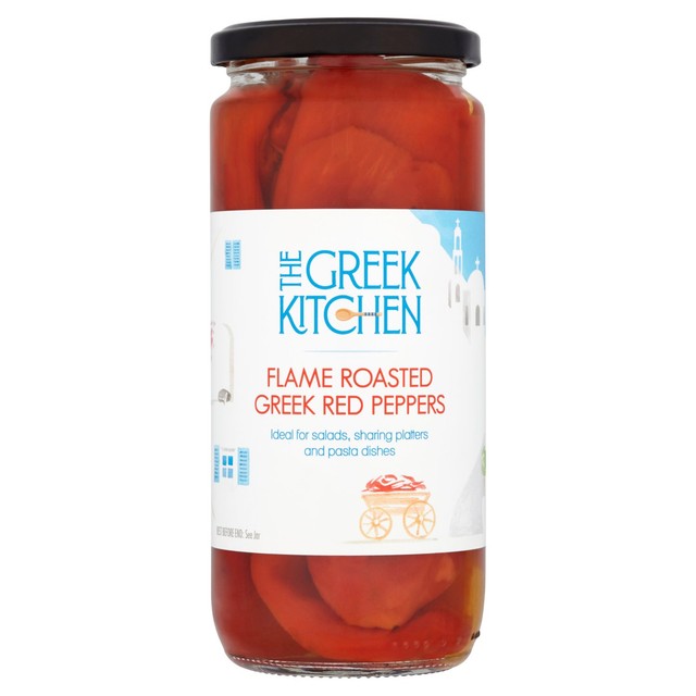 Olive Branch flame roasted Greek red peppers 450g (British brand)