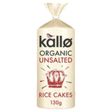 Kallo organic unsalted rice cakes 130g, UK version