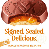 McVitie's Signature Caramel Chocolate Rounds biscuits 109g, imported from the UK
