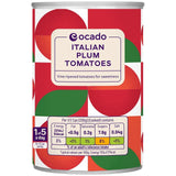 Ocado Italian plum tomatoes 400g, imported from the UK