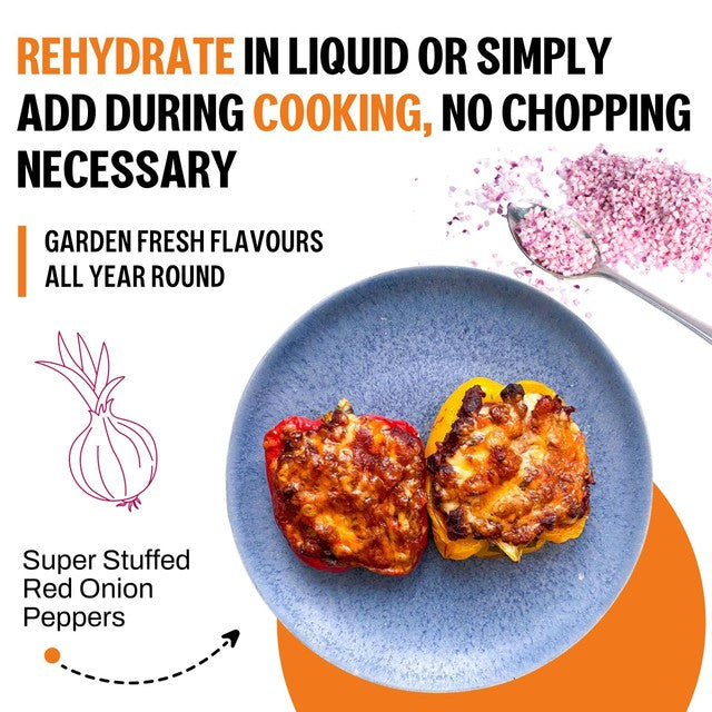 JUX freeze-dried red onion pieces 25g, UK version