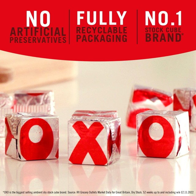 Oxo Beef Stock Cubes 142g Pack, imported from the UK
