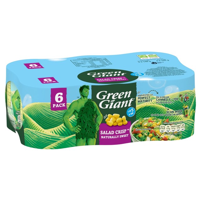 Green Giant Salad Crisp Sweetcorn 6 x 160g, UK version