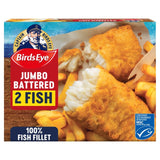 Birds Eye 2 MSC Jumbo Battered Fish Fillets Fish 400g