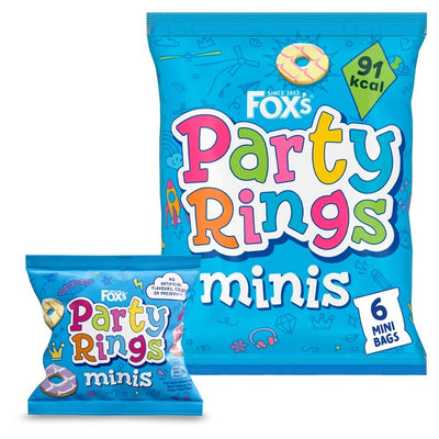Fox's Party Rings Minis Iced Ring Biscuits 6x20g
