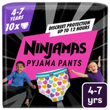 M&S Pampers Ninjamas Pyjama Pants Girls Night Time Nappies 10 Pack 4-7 Years 17-30kg- Buy online at McGrocer