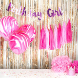 On The Wall pink birthday party decorations pack, imported from the UK