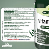 Natures Aid Vitamin B12 tablets 1000ug 90 count, imported from the UK