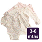 M&S M&S Girls Floral Pointelle Bodysuit with Collar Ivory Baby Bodysuit 3-6 Months- Buy online at McGrocer