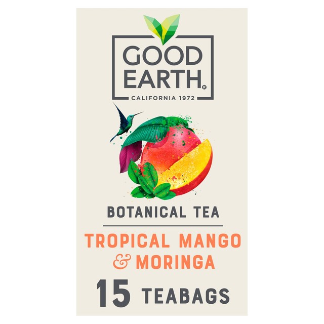 Good Earth Tropical Moringa Mango tea bags 15 count, UK version