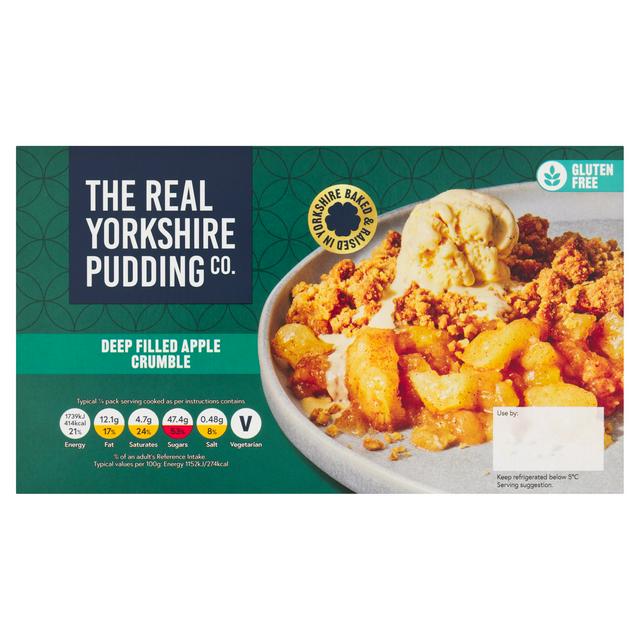 The Real Yorkshire Pudding Co Deep Filled Apple Crumble 620g