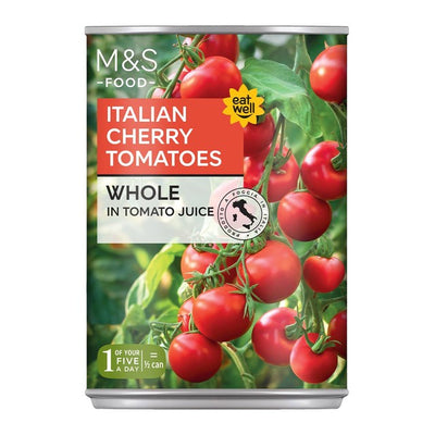 M&S M&S Italian Cherry Tomatoes Tinned Tomatoes 400g- Buy online at McGrocer