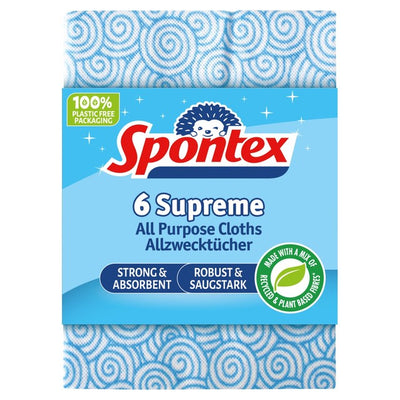 Spontex Supreme All Purpose Cloths 6 Pack
