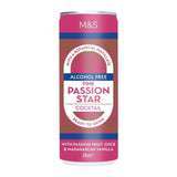 M&S Pink Passion Star canned cocktail 250ml, imported from the UK