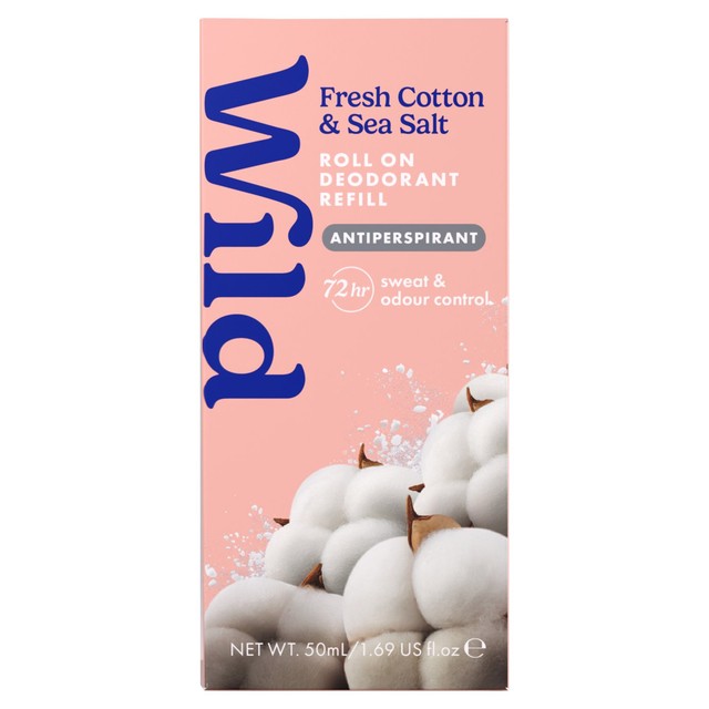 Wild Fresh Cotton & Sea Salt antiperspirant refill - British product