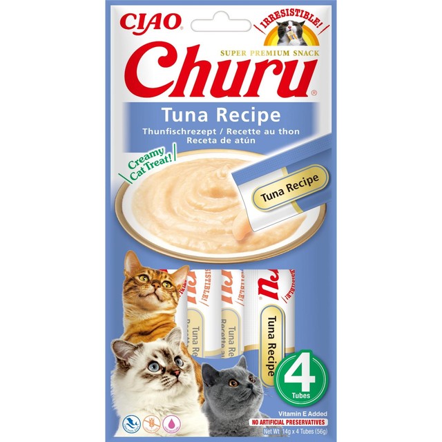 Churu cat tuna recipe treats 4 pack (British brand)