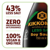 Kikkoman less salt soy sauce glass bottle, imported from the UK