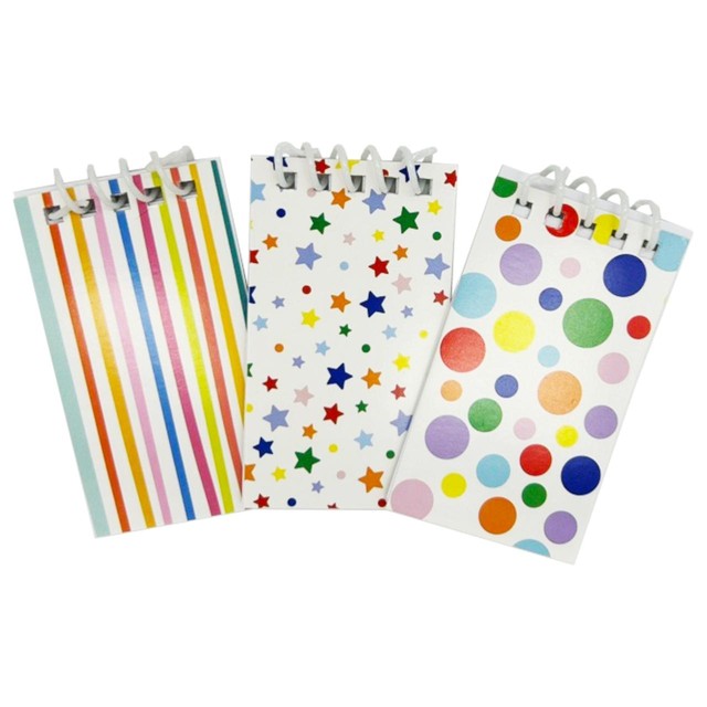 Mini spiral notebooks by Unique Party 9.5 x 5cm, imported from the UK