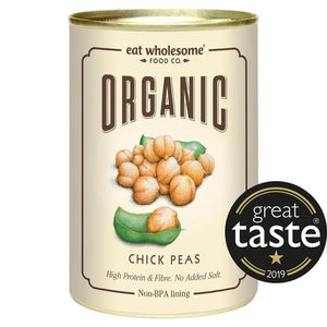 Eat Wholesome Organic Chick Peas Canned 400g